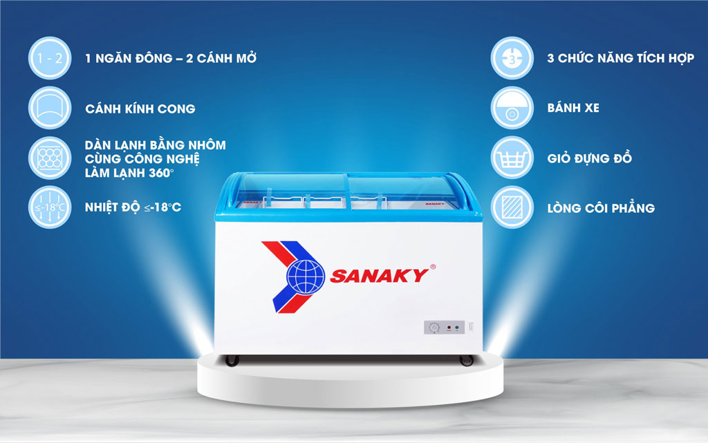 tủ đông Sanaky VH-482K mô tả chức năng
