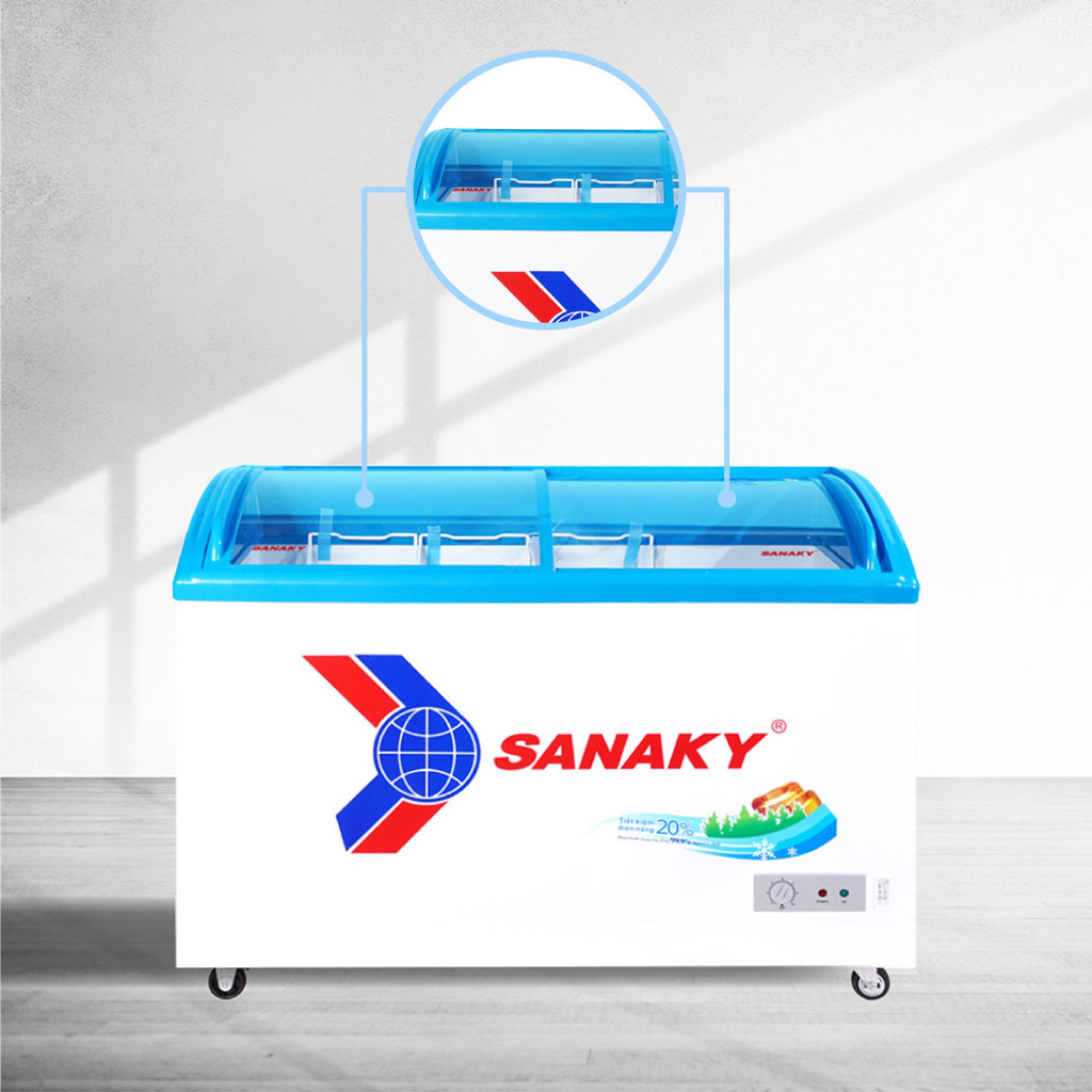 tủ đông Sanaky VH-3899K cánh kính cong