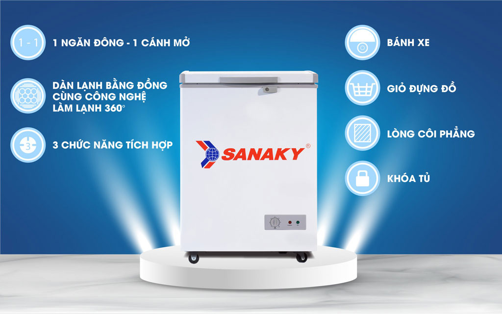 mô tả chức năng tủ đông sanaky VH-1599HY