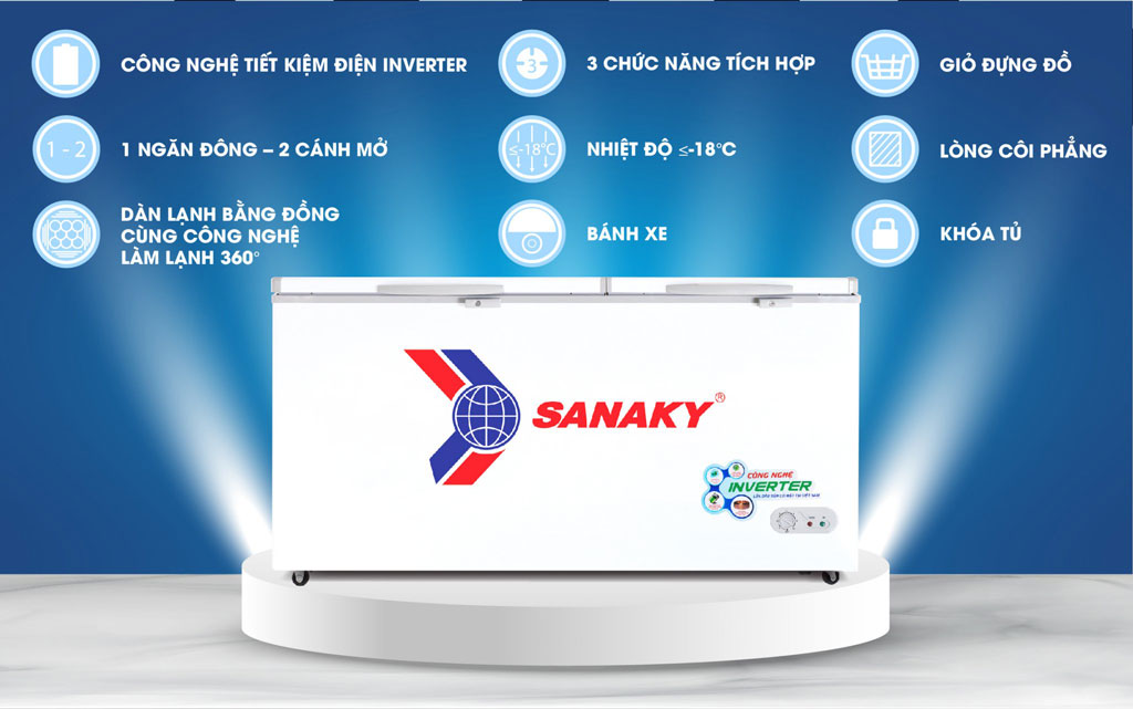 mô tả chức năng tủ đông Sanaky VH-6699HY3