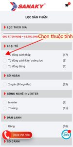 Hướng dẫn mua hàng trên điện thoại Phone 3